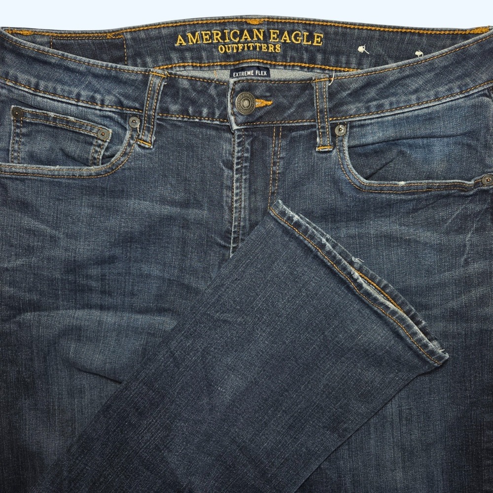 American Eagle Original Boot Extreme Flex Dark Wash Jeans 34x32 (Inseam 30.5")
